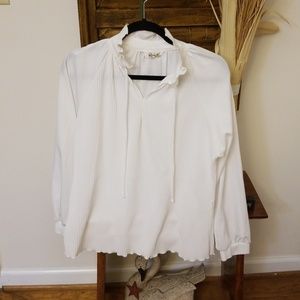 White Vintage long sleeve blouse